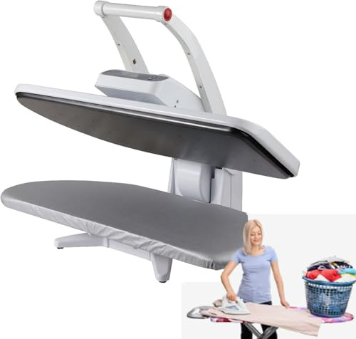 JINTAOMA Commercial Heavy-Duty Steam Press, Large Steam Iron Press With Stand, 1800w Steam Press 800 * 310mm Area 50kg Pressure, 300ml Tank Capacity Independent