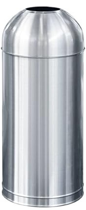 SDA287MZ Poubelle Poubelle à ouverture supérieure, poubelle commerciale de grande capacité for cuisine, conteneur déchets industriel en métal cuisine(Silver,Moyen)