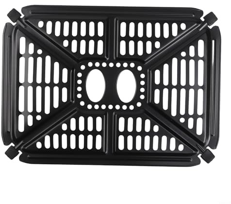 Air Fryer Grill Plate For 2 Drawers Air Fryer, Stainless Steel Replacement Tray Plate Heat-resistant Support Crisper Plate For Air Fryers Spare Parts Dishwasher Safe(1pcs)