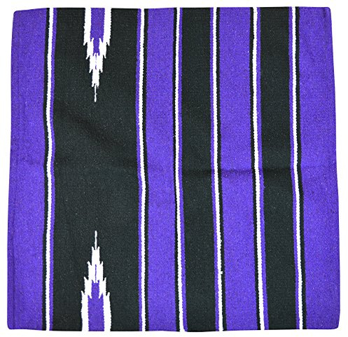 RANDOL'S 801090152 Navajo Pferdedecke, Baumwolle/Acryl, 76 x 76 cm, Violett/Schwarz/Weiß
