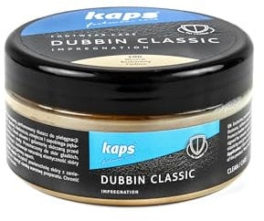 Kaps Graisse de Cire Dubbin Classic - Imperméable à l'eau Ramollit et Préserve le Cuir - Laisse un Parfum Agréable - Pour les Chaussures Bottes Selles Équestres Maroquinerie Horse Tack - 200 ml