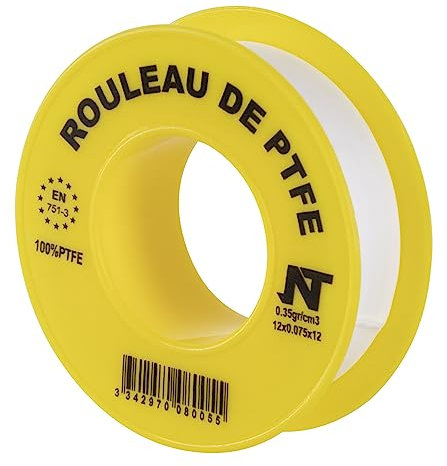 Rouleau de Teflon EtanchéiTé - Longueur 12 mètres - Largeur 12 millimètres NOYON & THIEBAULT