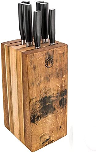 Exklusiver Kai Tim Mälzer KAMAGATA Messerblock | handgefertigter Messerblock (Eiche) | bestückt mit 7 ultrascharfen japanischen Küchenmesser | VK: 749,- €