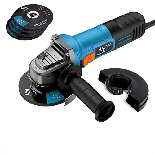 Tilswall Amoladora Angular(860W, 12000 rpm, Ø 125 mm,eje M14),protección contra re arranque,protección contra sobrecarga,esmerilado/pulido/corte