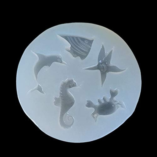 MYA - Moldes 3D de silicona para animales marinos, diseño de animales marinos, molde de silicona 3D, molde de resina epoxi, colgante molde, resina, joyas, regalo