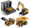 Top Race Diecast Construction Bagger, Muldenkipper und Frontlader-Modell Spielzeug 3er Set 1:60 - Realistische Konstruktionsmodelle mit Geschenkbox für Kinder, Erwachsene, Sammler und Ornamente