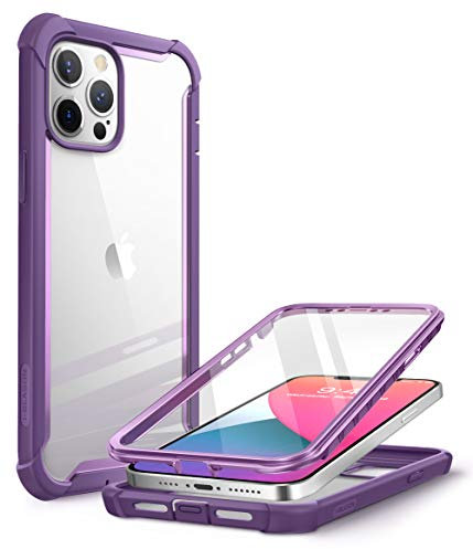 i-Blason Ares Dual Layer Rugged Clear Bumper Case for 6.7-Inch iPhone 12 Pro Max (2020), Purple