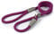 Ancol Viva Reflective Rope and Leather Slip Dog Lead - Purple - Lightweight Weatherproof Durable Puppy Training Accessory - 1.5m x 12mm