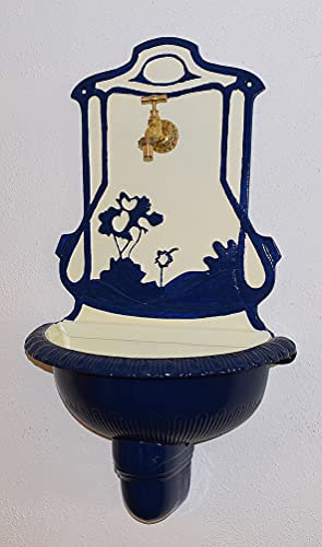 Graf von Gerlitzen Bassena Wandbrunnen Wand Brunnen Blumenampel Wasser Zapfstelle Antik Jugendstil FOU5-CDB-Kleiner kran