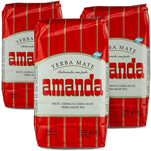 Amanda Yerba Mate Tè Tradizionale 3kg | Set Mate Argentino | Bevanda disintossicante ed energetica