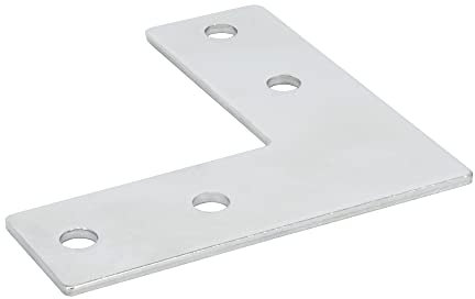 SCHMIDT systemprofile 10x Verbinderplatte L 110x110x36mm Nut 8 Stahl verzinkt Flachwinkel Verbindungsplatte Aluprofil-Zubehör