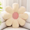Sioloc Flower Shaped Throw Pillow Butt Cushion, Seating Cushion, Cute Room Decor & Plush Pillow for Bedroom Sofa Chair (Beige, 23.6'')