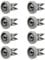 8 x Place4parts Upper Top Basket Dishwasher Wheels Runners for AEG, Electrolux, Zanussi, Tricity Bendix, Diameter 25mm, 50269970005, 50278101006