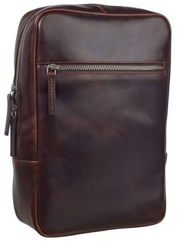 Leonhard Heyden Leder Umhängetasche Sling Bag Roma Crossbag Brown braun