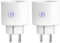 Prese Intelligenti Wifi 16A Smart Plug (Type F) con Monitoraggio Energetico, Protezione Sovraccarico, Timer, Regolazione del Programma e Compatibilità con Alexa & Google Home, 2Pz