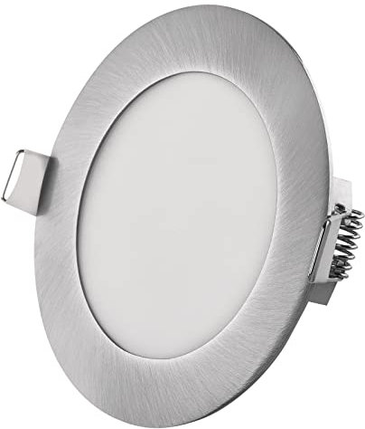 EMOS LED Panel 7 W, runde 480 lm Einbauleuchte, Deckenleuchte mit Durchmesser 12 cm, extra flach, Einbautiefe 2,1 cm, 3 einstellbare Lichtfarben warmweiß-neutralweiß (3000-4000K), inkl. LED-Treiber