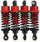 RC Stoßdämpfer,1/10 RC Auto Dämpfer Bausatz Einstellbar Metall RC Shock Absorbers Teile, für TT-01 TT-02 TA05 TL-01 TA03 MF-01X (Rot)