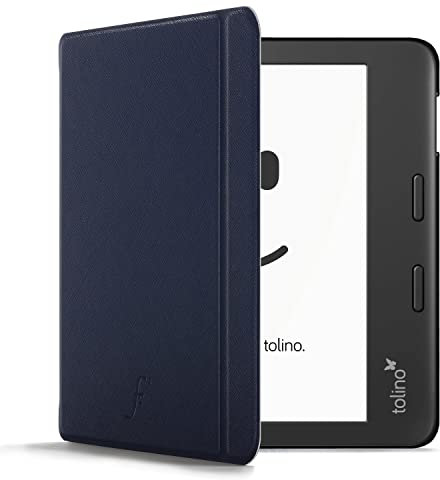 Forefront Cases Hülle für Tolino Vision 6 (Modell: 2021) - Marineblau - Dünn und Leicht, Smart Auto Schlaf/Wach Schutz-Hülle (Tasche) für Tolino Vision 6