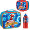 Marvel Bolsa Termica Porta Alimentos Infantil Set 3 Pzs Loncheras para Niños, Sandwichera Fiambrera, Botella de Agua, Merienda Bocadillos Cole Accesorios Spiderman Avengers (Azul Spiderman)