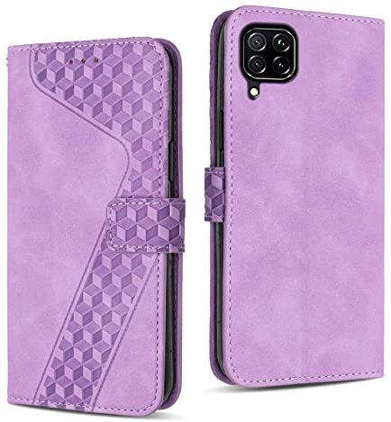 YIRRANZD Custodia per Huawei P40 Lite, Cover a Libro in Pelle PU con Slot Cart e Silicone TPU Bumper, Flip Caso Portafoglio Cover per Huawei P40 Lite (Viola)