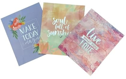 2 Pocket Folders Portfolios 3 Designer Patterns Letter Size Decorative Folders for Kids, Home, Office, School (Inspiration)