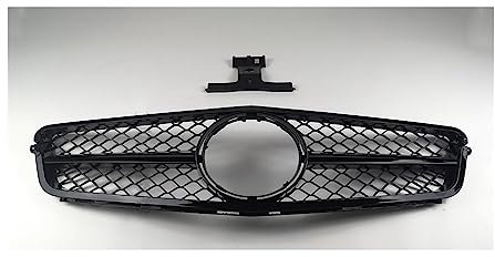 Parrilla Delantera Rejilla Delantera Rejilla Parachoques ABS Para Mercedes Para Benz W204 Clase C Para Estilo AMG 2008-2014 C180 C200 C250 C300 Rejilla Parachoques Delantero (Color : Negro brillante