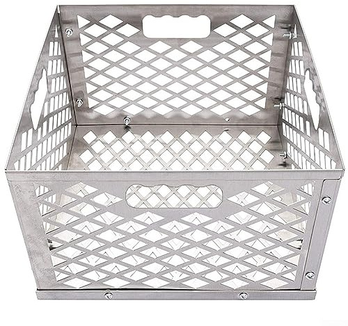 Holzkohle Feuerbox, Holzkohle Feuerbox Korb Smoker Grill Holzkohlebox für Outdoor Camping Barbecue Kochen