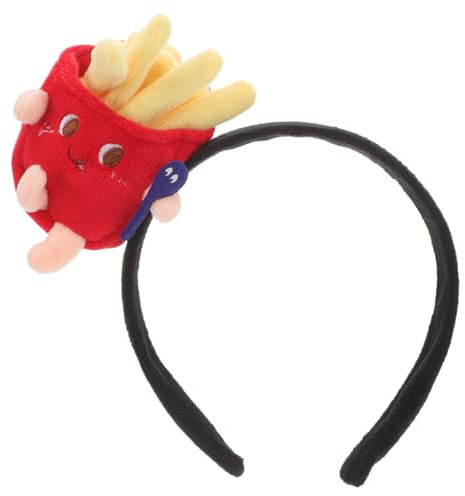 Abaodam Cartoon-lustiger Pommes-frites-kopf-knopf Fast-food-stirnband Dummer Hut Taco-hut Haarschmuck Für Pommes Frites Lustiger Plüschhut Pommes-frites-kostüm Stoff Zubehör Hamburger