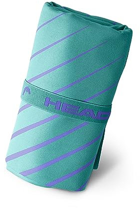 HEAD Active Stripes - Toalla Microfibra con Elástico, Toalla Baño Ideal como Toalla Gimnasio Hombre/Mujer 40x60 Suave Ligera Secado Rápido, Toallas Baño Absorbente Ahora Espacio, Toallas Lavabo y Gym