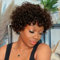 DÉBUT Perruque bouclée 100 % cheveux humains pour femme avec de grands cheveux bouclés afro bouclés coupe pixie perruque brésilienne Remy (20 cm, 4)