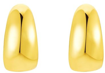 Brandlinger ® Ohrringe gold, chunky hoops. Creolen gold. Schmuck Damen vergoldet mit 18 Karat (Silber und Gold) für Frauen und Mädchen. Äußerer Durchmesser 16mm.