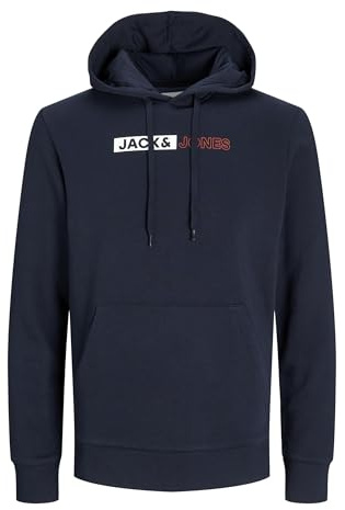 Jack & Jones Herren Jack & Jones Male Kapuzenpullover Logo Kapuzenpullover Jjestar Jj Sweat Hood Noos (1er Pack)
