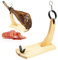 Wood Ham Stand - Professional Serrano Ham Holder | Unfinished Wood Ham Holder | Spanish Ham Holder With Nonslip Pad For Jamon Or For Prosciutto In Italy Or Spanish Hams