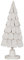 BigBuy Christmas Albero di Natale Bianco Legno di Paulonia 38 x 20 x 100 cm