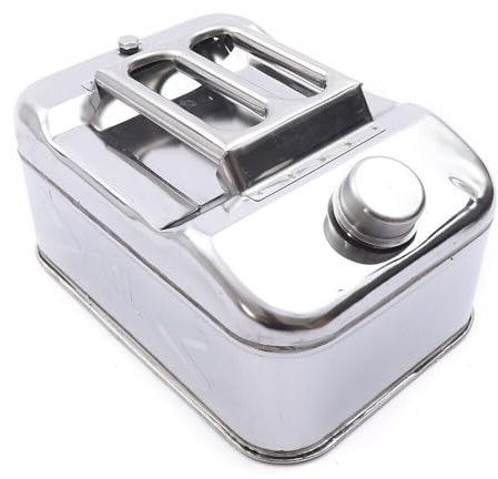 Begoniape Benzinkanister 10L Diesel Kraftstoffkanister Benzin Reservekanister aus 0,8 mm Stahl, Edelstahl Kraftstoff Tank mit Rohr Öl Benzin Diesel Reservetank Ölfass