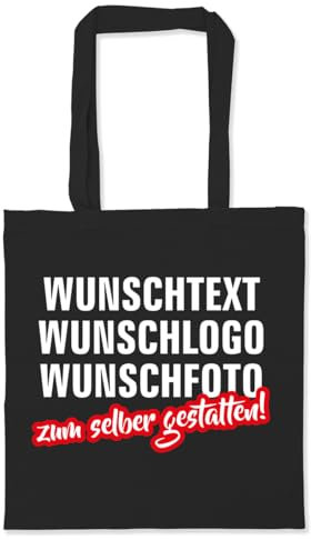 Fassbender-Druck | 100 Personalisierte Tragetasche mit Ihrem Logo o. Wunschtext zum selber gestalten | 100% nachhaltige & klimafreundliche Tasche aus Baumwolle
