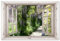 MuchoWow© Gartenposter Groß 180x120 cm XXL Outdoor Bilder Gartendeko für draußen Wetterfest Garten Zaun Deko Banner Draußen Bild Gartenzaun Glyzinie - Blumen - Fensterblick - Baum - Frühling