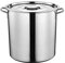 WJFLUCK Olla Grande Olla Grande, Olla Profesional de Acero Inoxidable Apta para inducción con Tapa, Conducción de Calor rápida, Fácil de Limpiar, 6 tamaños (Size : 25cm*25cm (10L))