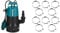 Makita PF0410 elektrische Tauchpumpe, Schmutzwasser bis 35 mm Partikelgröße, 400 Watt & MO-Werkzeughandel Schlauchschellen W2, 32-50mm, 10 Stück