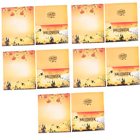 VILLFUL 10 Stück Kreative Tischkarten mit Halloween Motiven aus Papier für Party und Halloween Feier