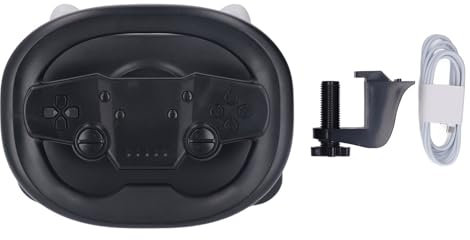 PXN V3II Gaming-Rennrad – 180°-Lenkrad mit Linearen Pedalen, Rennpaddeln – Kompatibel mit Serie X|S, PC, One, Switch – Schwarz (Schwarz-Weiss)