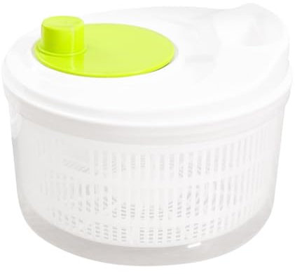 Tanxemery Salad Spinner with Lid, Kitchen Aid Salad Dryer for Washing and Drying Salad, Salad Spinners with Crank Drive and 3 Litre Salad Bowl and Strainer for Vegetables and Fruits