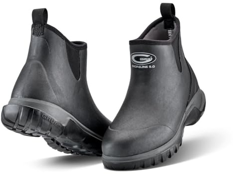 Grubs Unisex Shoreline 4.0 Black Insulated Rubber Wellies Ankle Boots