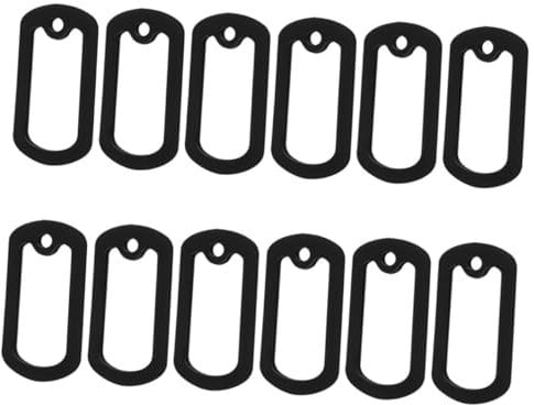 GREENADSCAPE 12pcs Dog Tag Muffling Circle Dog Tag Holder Dog Name Tags Sleeve Pet Tag Cover Dog Id Tag Cover Pet Tag Noise Reduction Case Dog License Tag Holder Black