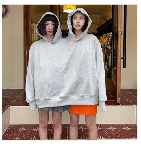 JMORCO Decke Mit ärmeln Intimer Kapuzenpullover, lustiges Paar-Kapuzenpullover, Unisex, übergroßer Langarm-Pullover for Paare, Zwei-Personen-Decken-Hoodie(Gray)