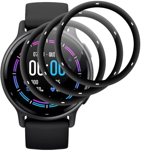 Beukei 3 Stück Panzer Schutz Glas für Garmin Vivoactive 5, Display Folie Film,[9H Härte][HD Klare][Blasenfrei][Anti-Kratzen] Screen Protector