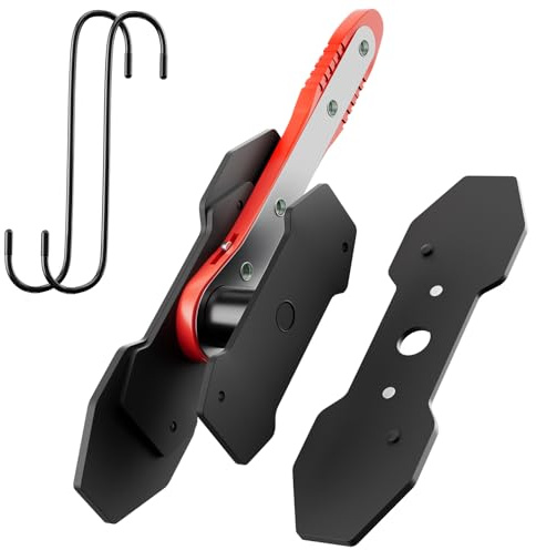 MAYESAR Brake Caliper Compression Tool, Caliper Piston Compressor Tool With Additional 2 pcs Large Steel Plate and 2 Hooks, 360°Adjustable Brake Caliper Tool for Single Twin Quad Piston Calipers (Red)