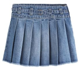 NEXT Mädchen Standard Denim-Rock mit Faltendetails