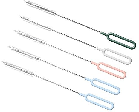 1set Nylon Straw Brush for Bottles Durable and Safe Cleaning Supplies for Narrow Straws and Bottles Random Colors Essential Newborn Accessories Random Color 5pcs