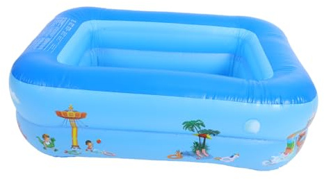 SOPOTUTU Aufblasbarer Kinderpool Schwimmbecken Sandbecken PVC 120cm Doppellagig für Innen und Außen